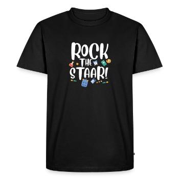 Journée de test amusante de Rock the Staar Journée de jeu de mots - T-shirt Premium bio Homme - noir - Devant - Nico (187cm)