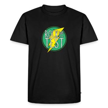 Rock the Test Funny Test Day Étudiant enseignant - T-shirt Premium bio Homme - noir - Devant - Nico (187cm)