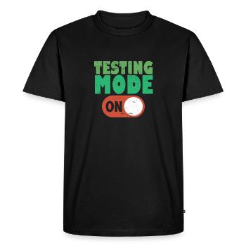 Mode de test sur l’enseignant de jour de test de motivation - T-shirt Premium bio Homme - noir - Devant - Nico (187cm)
