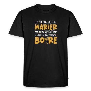 EVG Humour Cadeau Futur Marié Team équipe du Marié - T-shirt Premium bio Homme - noir - Devant - Nico (187cm)