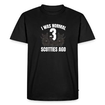 Scottish Terrier Scottie Dog - Men's Premium Organic T-Shirt - black - Front - Nico (187cm)
