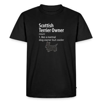 Scottish Terrier Scottie Dog - Men's Premium Organic T-Shirt - black - Front - Nico (187cm)