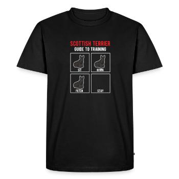 Scottish Terrier Scottie Dog - Men's Premium Organic T-Shirt - black - Front - Nico (187cm)
