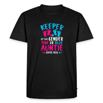 Gardienne du genre Pink Or Blue Auntie Loves You - T-shirt Premium bio Homme - noir - Devant - Nico (187cm)