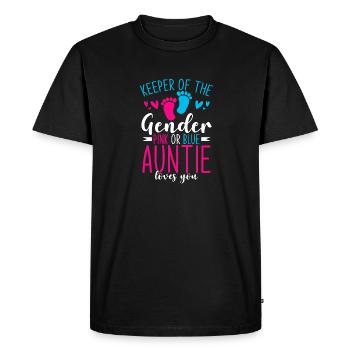 Gardienne du genre Pink Or Blue Auntie Loves You - T-shirt Premium bio Homme - noir - Devant - Nico (187cm)