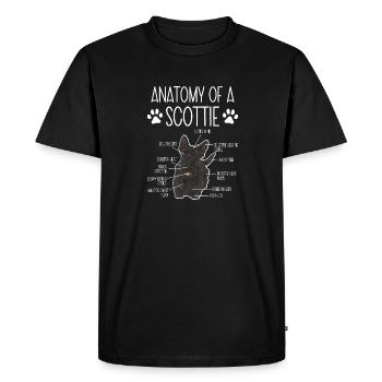 Scottish Terrier Scottie Dog - Men's Premium Organic T-Shirt - black - Front - Nico (187cm)