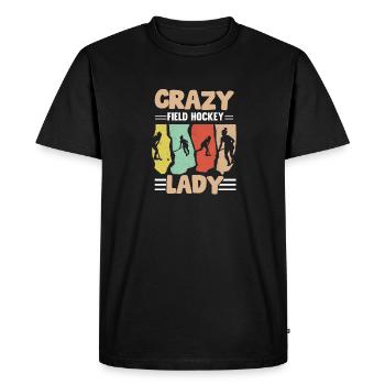 Hockey sur gazon Lady Enthusiast Defender assiste Spor - T-shirt Premium bio Homme - noir - Devant - Nico (187cm)