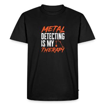 Détecteur de métaux Détection de métaux Chasse au trésor - T-shirt Premium bio Homme - noir - Devant - Nico (187cm)