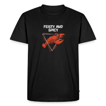 Fougueux et épicé drôle écrevisse bouillir l’amour - T-shirt Premium bio Homme - noir - Devant - Nico (187cm)
