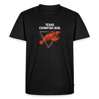 Texas Crawfish bouillir Cajun Écrevisse Fruits de mer - T-shirt Premium bio Homme - noir - Devant - Nico (187cm)
