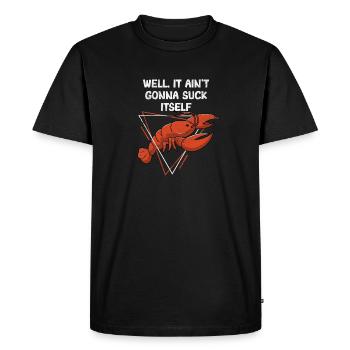Il ne va pas se sucer drôle d’écrevisse cajun - T-shirt Premium bio Homme - noir - Devant - Nico (187cm)