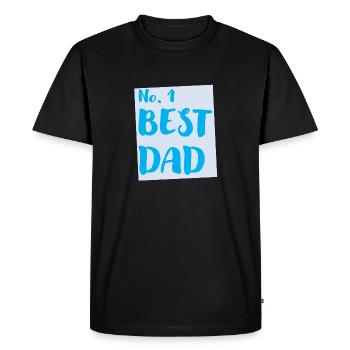 No.1 MEILLEUR T-SHIRT DE PAPA - T-shirt Premium bio Homme - noir - Devant - Nico (187cm)