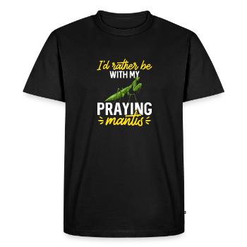 Mante religieuse, collectionneur d’insectes, entomologiste - T-shirt Premium bio Homme - noir - Devant - Nico (187cm)