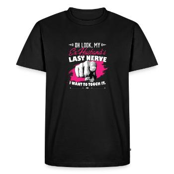 Look My Ex Husband's Last Nerve Funny Wife - Men's Premium Organic T-Shirt - black - Front - Nico (187cm)
