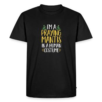 Mante religieuse, collectionneur d’insectes, entomologiste - T-shirt Premium bio Homme - noir - Devant - Nico (187cm)