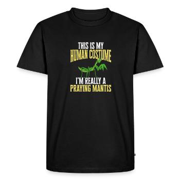 Mante religieuse, collectionneur d’insectes, entomologiste - T-shirt Premium bio Homme - noir - Devant - Nico (187cm)