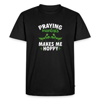 Mante religieuse, collectionneur d’insectes, entomologiste - T-shirt Premium bio Homme - noir - Devant - Nico (187cm)