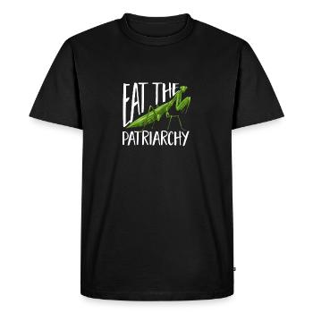 Praying mantis, insect collector, entomologist - Men's Premium Organic T-Shirt - black - Front - Nico (187cm)