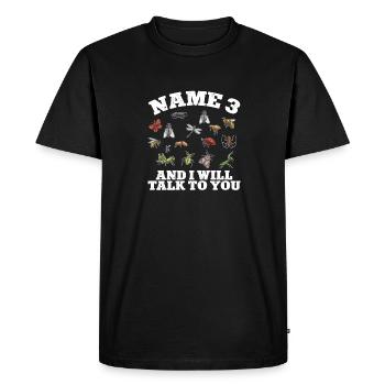 Insect collectors, insects, beetle lovers, entomologists - Men's Premium Organic T-Shirt - black - Front - Nico (187cm)