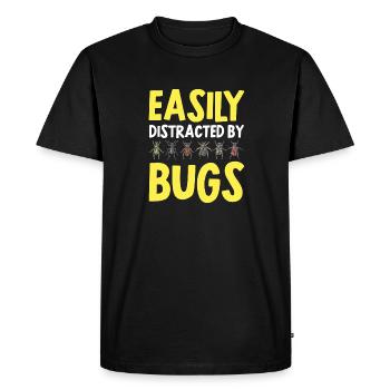 Insect collectors, insects, beetle lovers, entomologists - Men's Premium Organic T-Shirt - black - Front - Nico (187cm)