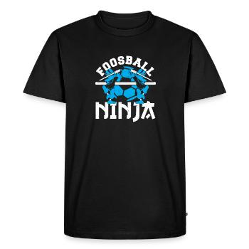 Cool Joueur de baby-foot de baby-foot Ninja - T-shirt Premium bio Homme - noir - Devant - Nico (187cm)