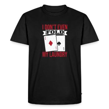 Aces Spades Poker Game Card Je ne plie même pas mon L - T-shirt Premium bio Homme - noir - Devant - Nico (187cm)