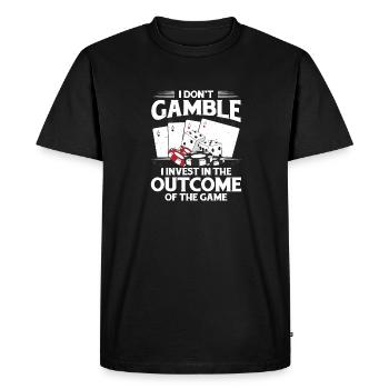 Poker I Invest In The Outcome Of The Game Flop Pla - Men's Premium Organic T-Shirt - black - Front - Nico (187cm)