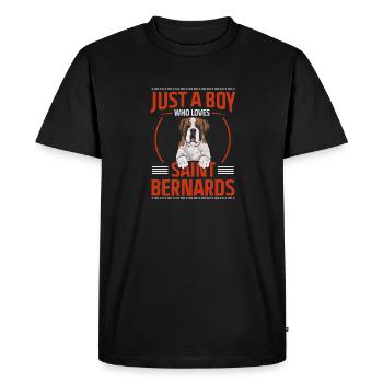 St. Bernard St. Bernard Dog Dog - Men's Premium Organic T-Shirt - black - Front - Nico (187cm)