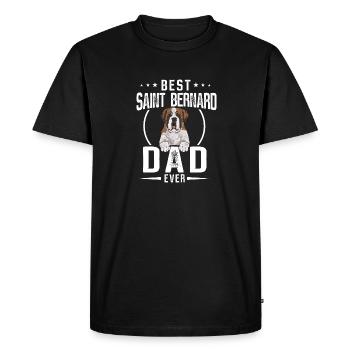 St. Bernard St. Bernard Dog Dog - Men's Premium Organic T-Shirt - black - Front - Nico (187cm)