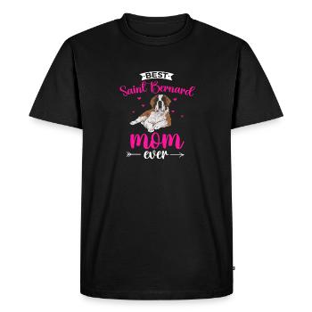 St. Bernard St. Bernard Dog Dog - Men's Premium Organic T-Shirt - black - Front - Nico (187cm)