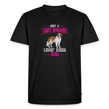 St. Bernard St. Bernard Dog Dog - Men's Premium Organic T-Shirt - black - Front - Nico (187cm)