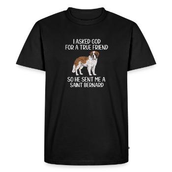 St. Bernard St. Bernard Dog Dog - Men's Premium Organic T-Shirt - black - Front - Nico (187cm)