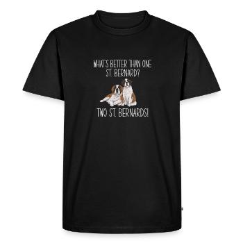 St. Bernard St. Bernard Dog Dog - Men's Premium Organic T-Shirt - black - Front - Nico (187cm)