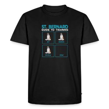 St. Bernard St. Bernard Dog Dog - Men's Premium Organic T-Shirt - black - Front - Nico (187cm)