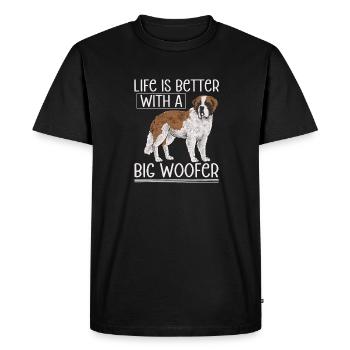 St. Bernard St. Bernard Dog Dog - Men's Premium Organic T-Shirt - black - Front - Nico (187cm)