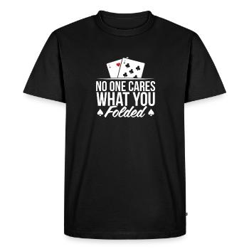 Personne ne se soucie de ce que vous avez plié cartes de jeu As Spades - T-shirt Premium bio Homme - noir - Devant - Nico (187cm)