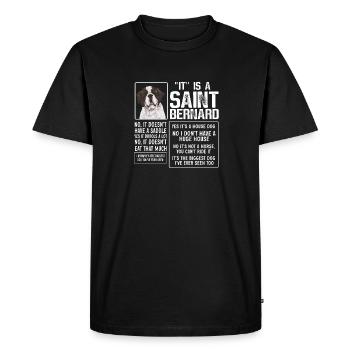 St. Bernard St. Bernard Dog Dog - Men's Premium Organic T-Shirt - black - Front - Nico (187cm)