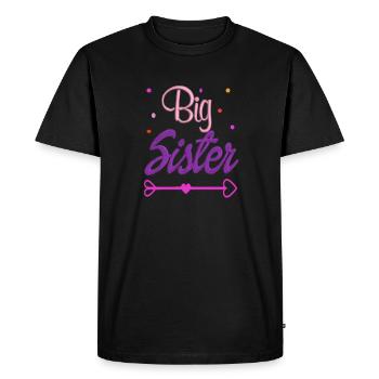 Grande Sœur Grande Sœur Cadeau Grande Soeur - T-shirt Premium bio Homme - noir - Devant - Nico (187cm)