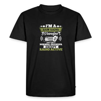 Je suis un amateur de radio grand-père hommes radio amateur operato - T-shirt Premium bio Homme - noir - Devant - Nico (187cm)