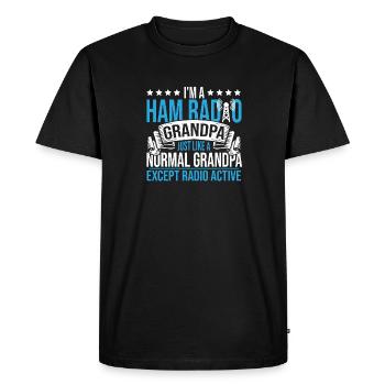 Je suis un amateur de radio grand-père hommes radio amateur operato - T-shirt Premium bio Homme - noir - Devant - Nico (187cm)