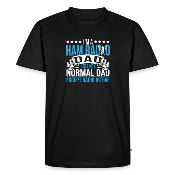 Je suis un amateur de radio papa signal hommes amateur radio opéra - T-shirt Premium bio Homme - noir - Devant - Nico (187cm)