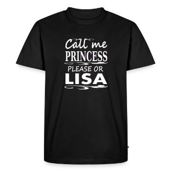 Je m’appelle Lisa, je suis Lisa, nom de jeune fille, cadeau - T-shirt Premium bio Homme - noir - Devant - Nico (187cm)