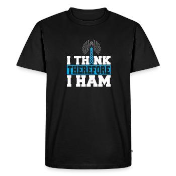 Radio amateur je pense donc je radio amateur networ - T-shirt Premium bio Homme - noir - Devant - Nico (187cm)