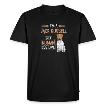 Jack Russell Terrier - T-shirt Premium bio Homme - noir - Devant - Nico (187cm)