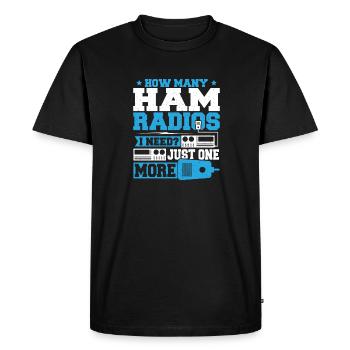 How Many Ham Radios I Need Frequency Radio Lover - Men's Premium Organic T-Shirt - black - Front - Nico (187cm)