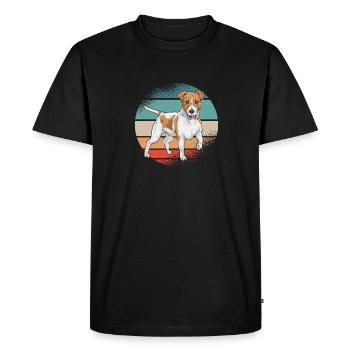 Jack Russell Terrier - T-shirt Premium bio Homme - noir - Devant - Nico (187cm)