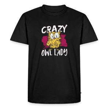 Hiboux Amoureux des oiseaux nocturnes Hibou Lady Birds De Proie - T-shirt Premium bio Homme - noir - Devant - Nico (187cm)
