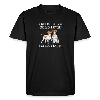 Jack Russell Terrier - T-shirt Premium bio Homme - noir - Devant - Nico (187cm)
