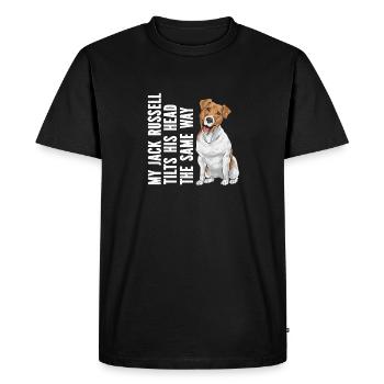 Jack Russell Terrier - T-shirt Premium bio Homme - noir - Devant - Nico (187cm)