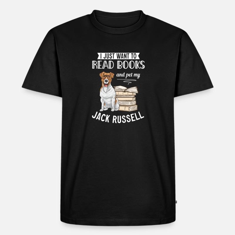 Jack Russell Terrier - Männer Premium Bio T-Shirt - Schwarz